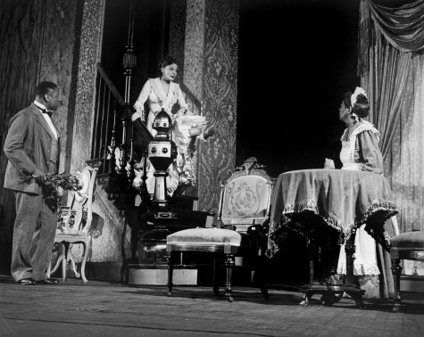 Regina (1949 Broadway) Written and composed by Marc Blitzstein Directed by Bobby Lewis Shown from left: William Warfield, Jane Pickens (as Regina), Lillyn Brown